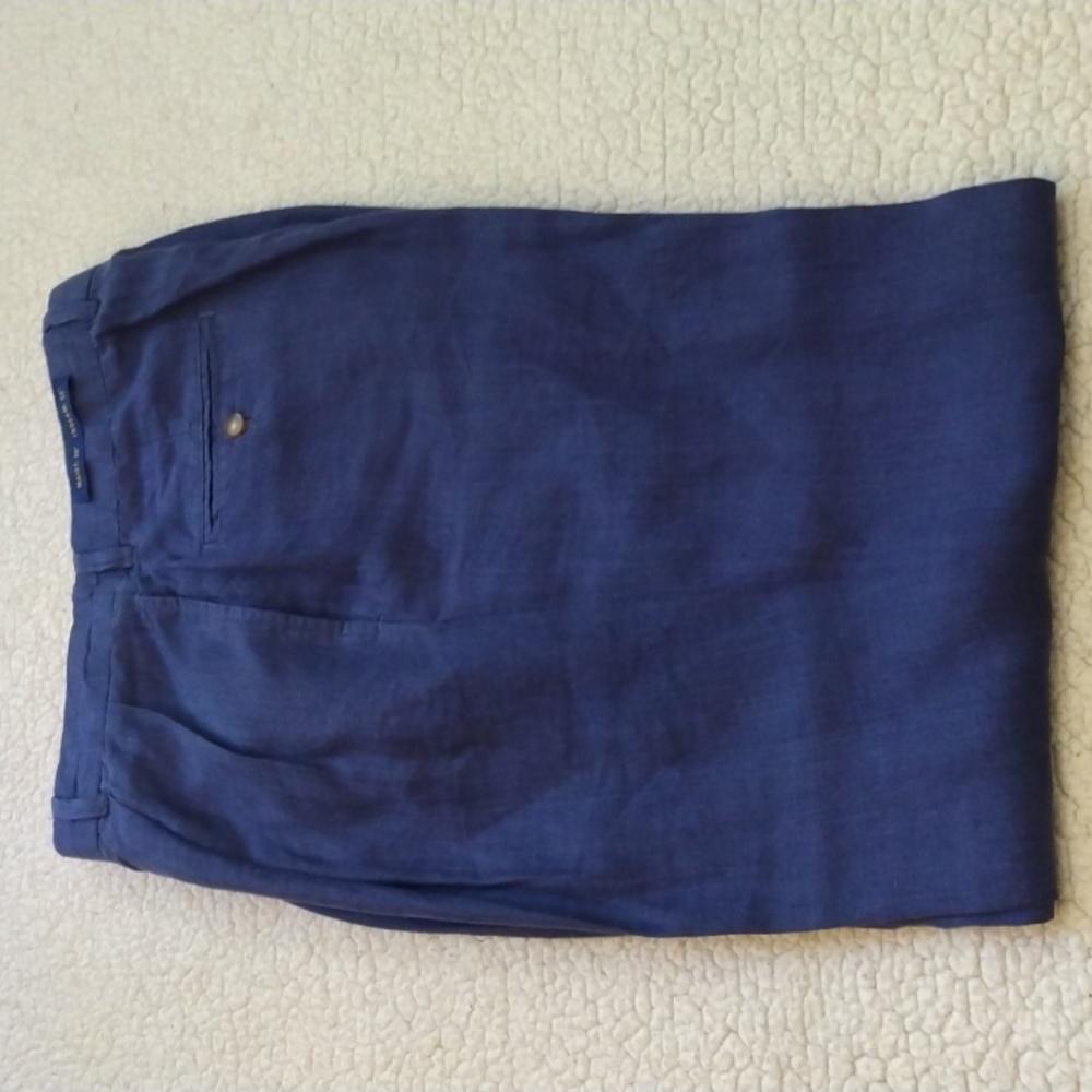 Like New Henry Jacobson Blue Linen Summer Pants 36 - 32